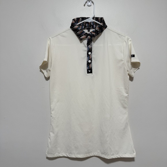 Bad Birdie Cattail Sandstorm Cream Golf Performance Polo Shirt Size Medium - Picture 2 of 8